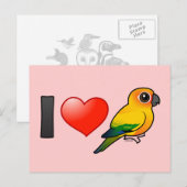 I Liebe Sun Conures Postkarte (Vorne/Hinten)