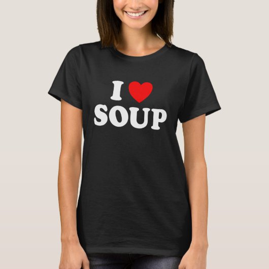 I Liebe Suppe Stew Hot Food Stone Crock Pot Comfor T-Shirt (Vorderseite)
