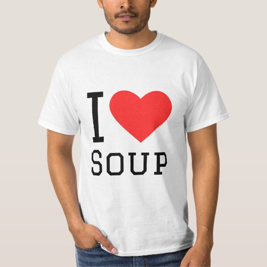 I Liebe Suppe T-Shirt (Vorderseite)