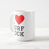 I Liebe Surf Rock Kaffeetasse (Vorderseite Links)