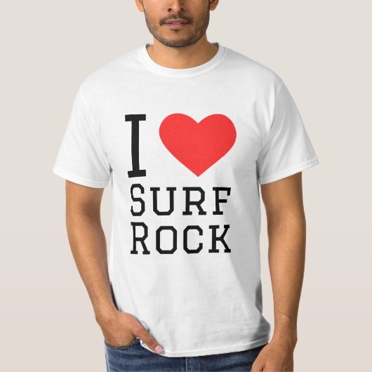 I Liebe Surf Rock T-Shirt (Vorderseite)
