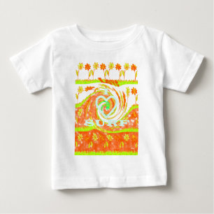 I Liebe Surf: Schönes Blumengestein mit Cooler Tex Baby T-shirt