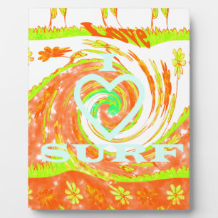 I Liebe Surf: Schönes Blumengestein mit Cooler Tex Fotoplatte