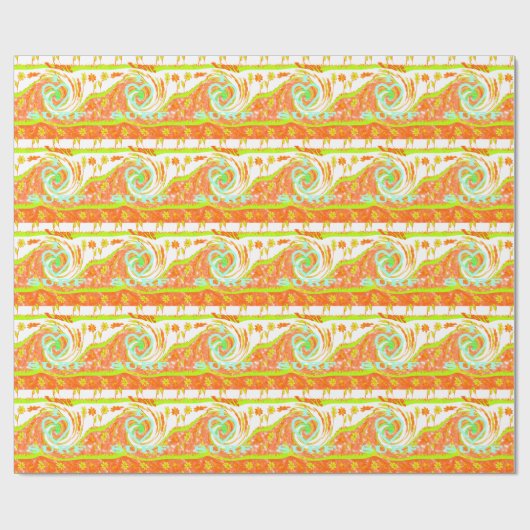 I Liebe Surf: Schönes Blumengestein mit Cooler Tex Geschenkpapier (Flach)