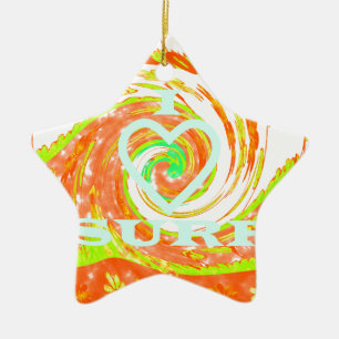 I Liebe Surf: Schönes Blumengestein mit Cooler Tex Keramikornament
