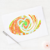 I Liebe Surf: Schönes Blumengestein mit Cooler Tex Ovaler Aufkleber (Umschlag)