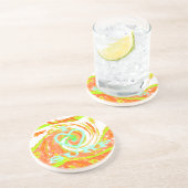 I Liebe Surf: Schönes Blumengestein mit Cooler Tex Untersetzer (Seite)