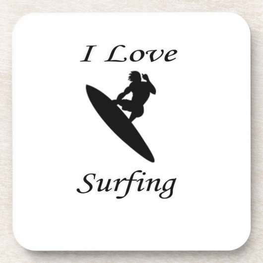 I Liebe Surfen Getränkeuntersetzer (Vorderseite)