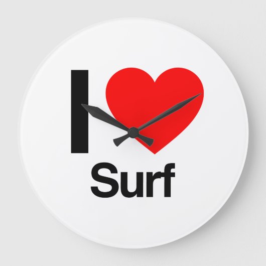 i Liebe surfen Große Wanduhr (Vorderseite)