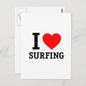 I Liebe Surfen Postkarte (Vorne/Hinten)