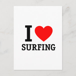 I Liebe Surfen Postkarte