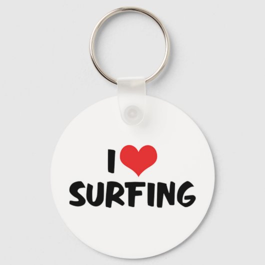 I Liebe Surfing Schlüsselanhänger (Vorderseite)