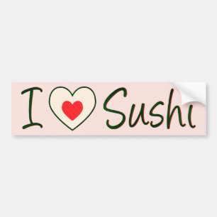 I Liebe Sushi Autoaufkleber