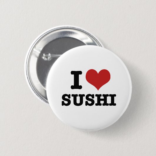 I Liebe Sushi Button (Vorne & Hinten)