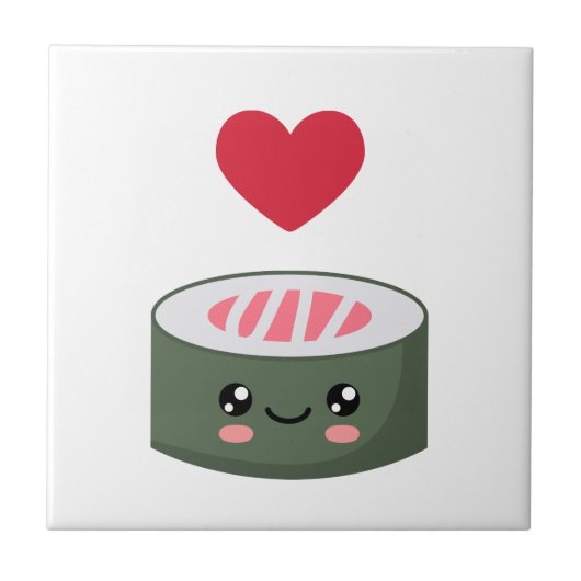 I Liebe Sushi Fliese (Vorderseite)