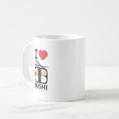 I Liebe-Sushi Kaffeetasse (Vorderseite Links)