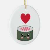 I Liebe Sushi Keramik Ornament (Rechts)