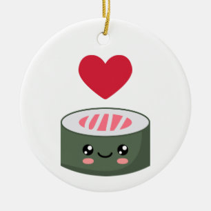 I Liebe Sushi Keramik Ornament
