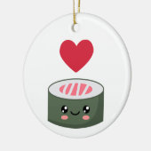 I Liebe Sushi Keramik Ornament (Links)