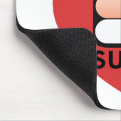 I Liebe-Sushi Mousepad (Ecke)