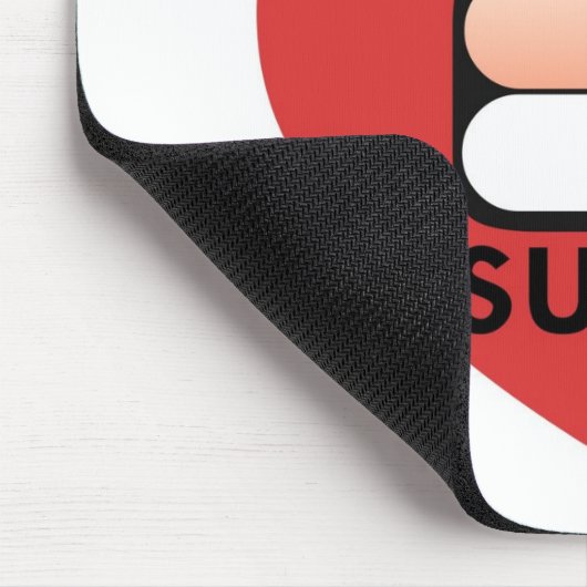 I Liebe-Sushi Mousepad (Ecke)
