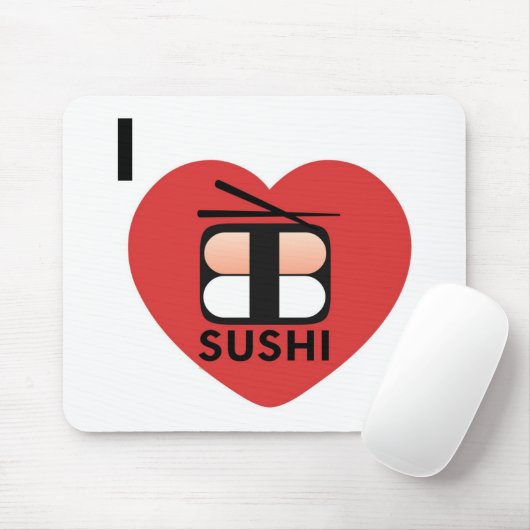 I Liebe-Sushi Mousepad (Mit Mouse)