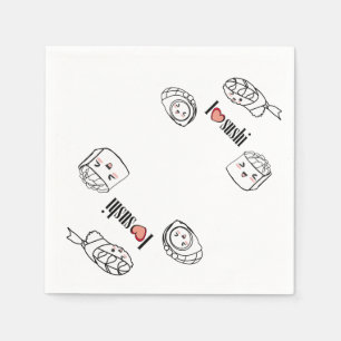 I Liebe Sushi Napkin Serviette