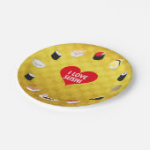 I LIEBE SUSHI PAPPTELLER (Schrägansicht)