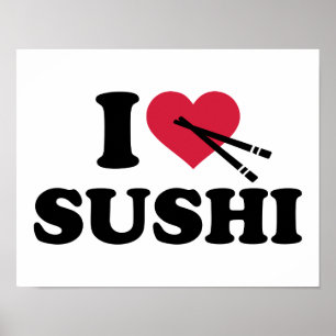 I Liebe Sushi Poster