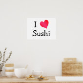 I Liebe Sushi Poster (Küche)