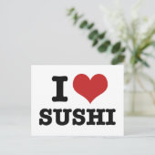 I Liebe Sushi Postkarte (Stehend Vorderseite)