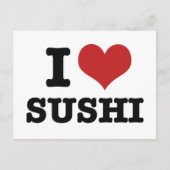I Liebe Sushi Postkarte (Vorderseite)