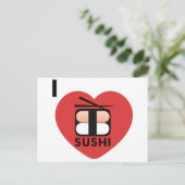 I Liebe Sushi Postkarte (Stehend Vorderseite)