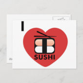 I Liebe Sushi Postkarte (Vorne/Hinten)