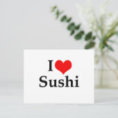 I Liebe Sushi Postkarte (Stehend Vorderseite)