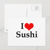 I Liebe Sushi Postkarte (Vorne/Hinten)