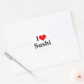I Liebe Sushi Runder Aufkleber (Umschlag)