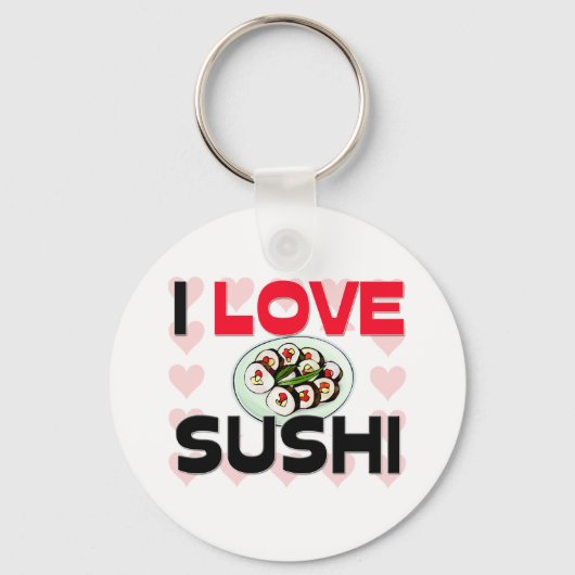 I Liebe Sushi Schlüsselanhänger (Vorderseite)
