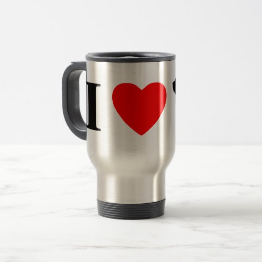 I Liebe-Sussex-Spaniels-Reise-Tasse Reisebecher (Vorderseite Links)