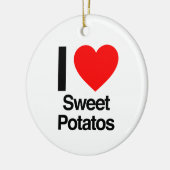 i Liebe Süßkartoffeln Keramik Ornament (Links)