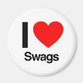 i Liebe swags Magnet (Vorne)
