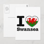 I Liebe Swansea Postkarte (Vorne/Hinten)