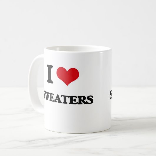 I Liebe Sweaters Kaffeetasse (Vorderseite Links)