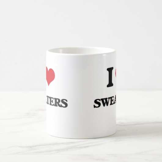 I Liebe Sweaters Kaffeetasse (Mittel)