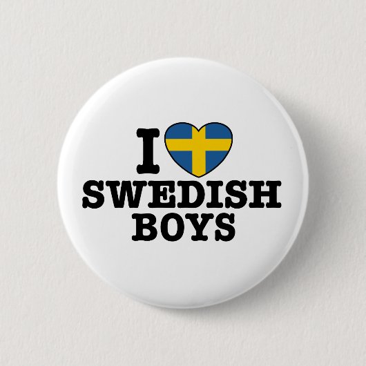 I Liebe Swedish Boys Button (Vorderseite)