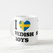 I Liebe Swedish Boys Kaffeetasse (Vorderseite Links)