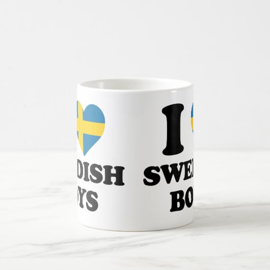 I Liebe Swedish Boys Kaffeetasse (Mittel)
