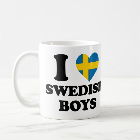 I Liebe Swedish Boys Kaffeetasse (Links)