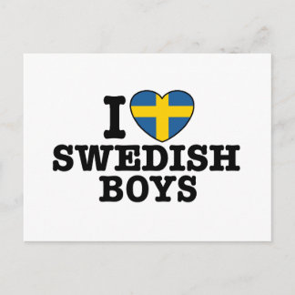 I Liebe Swedish Boys Postkarte