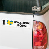 I Liebe Swedish Boys - Swedish Flag Headesign Autoaufkleber (Auf Lkw)